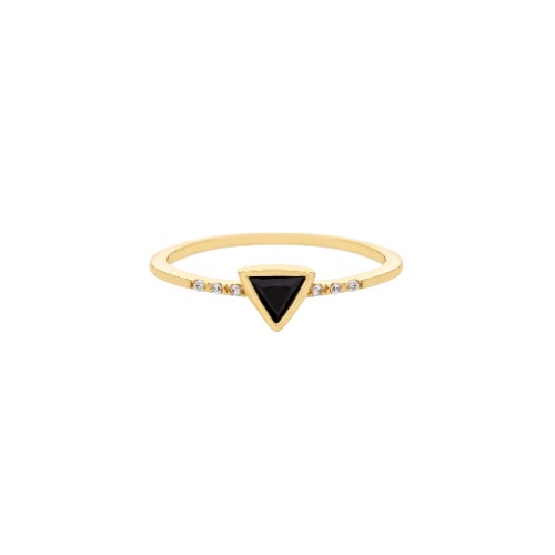 Vortex Ring - Black | 18K Gold Plated / 5
