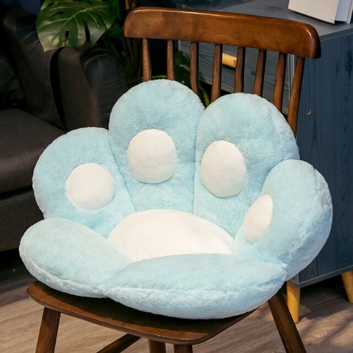 1pc/ 2 Sizes Soft Cozy Paw Pillow Cushion for Chair - blue / 70cm