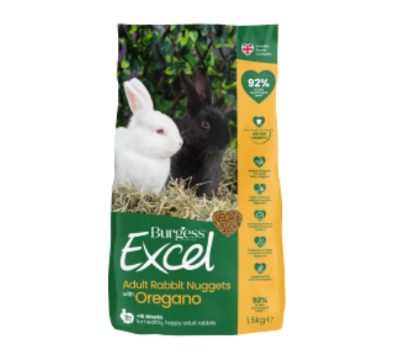 Burgess Excel Rabbit Adult Oregano, 1.5 kg, Green