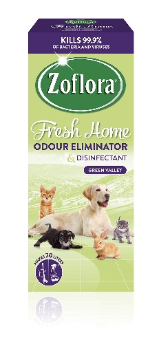 Zoflora Fresh Home, Green Valley 6 x 500ml, Concentrated Disinfectant, All Purpose Cleaner, Eliminate Pet Odours, Kills 99.9% of Bacteria and Viruses, Packaging may vary