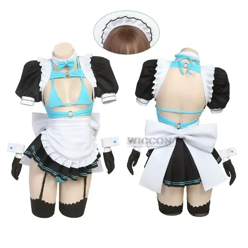 Asuna from Blue Archive Lingerie Maid Cosplay Costume