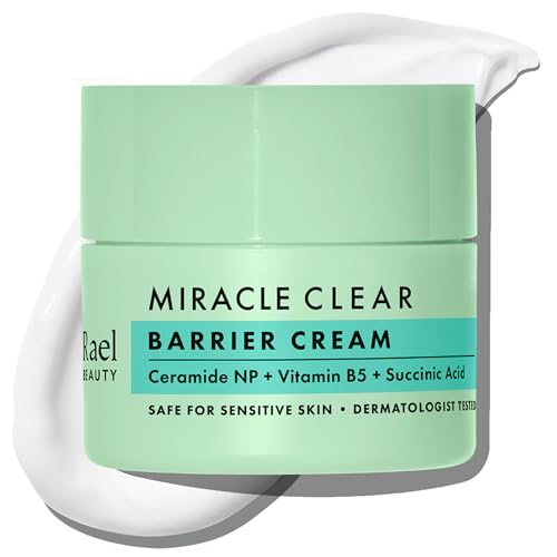 Rael Miracle Clear Barriera Crema Idratante Viso - Skincare Coreana, Anti-Brufoli, Leggero Oil Free, Pelle Sensibile Grassa e con Tendenza Acneica, Acido Succinico & Vitamin B5 Panthenol (53ml)