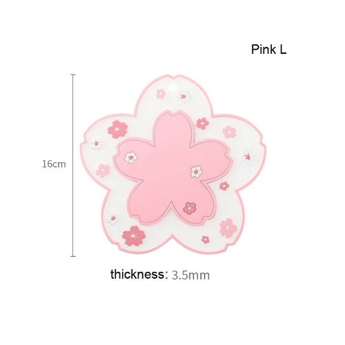 1pc Kawaii Japan Style Sakura Coffee Cup Coaster - Pink L