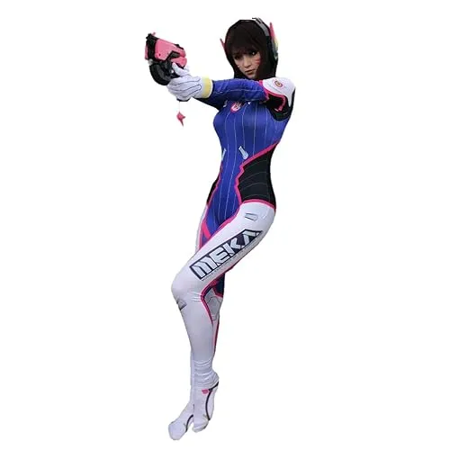 Women's Dva Bodysuit Cosplay Costume 