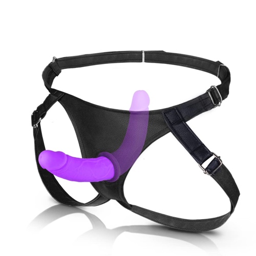 Harness Strap on Silicone Dildo G spot Stimulator Detachable Double Dildos Vagina Massager Female Masturbator Adult Sex Toy for Women Lesbian and Couples - 