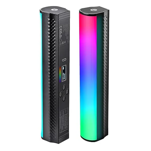 NEEWER RGB Light Wand, Magnetic Handheld Photography Video Light Stick, 2500K~8500K Dimmable CRI95+ Full Color LED Tube Light Bar with 2550mAh Battery, 17 Light Scenes for Vlog TikTok YouTube, TL20C