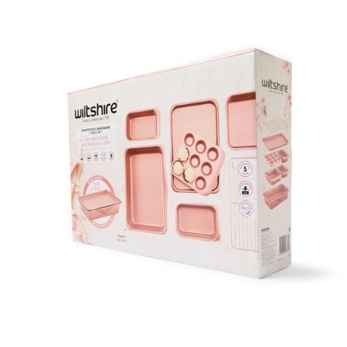 Wiltshire Smart Stack Bakeware 7 Piece  Set, Rose Gold 