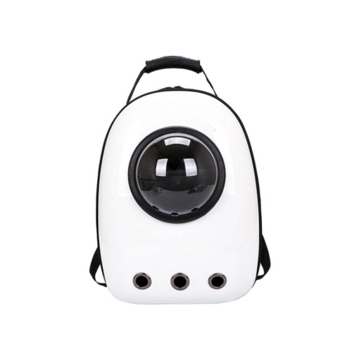 Pet Hardshell Traveling Backpack - White