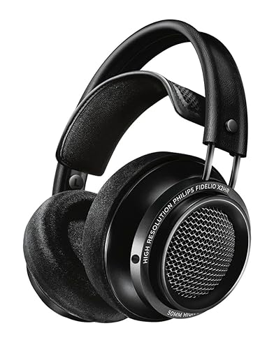 Philips Fidelio X2HR Over-Ear High Resolution Wired Headphones | Open-Back Design | Double-Layered Ear Shells | 50 mm Neodymium Drivers | Deluxe Memory Foam Earpads