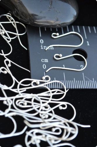 Sterling Silver Hook Earrings, Ear Wires, Wire Hooks, 925 Sterling Silver