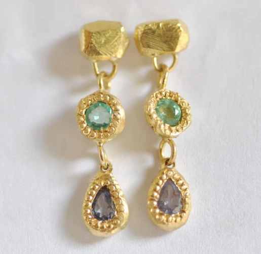 Antique Style 18k Gold Earrings
