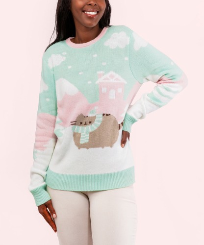 Pusheen Snow Day Unisex Knit Sweater | 3X-Large/4X-Large