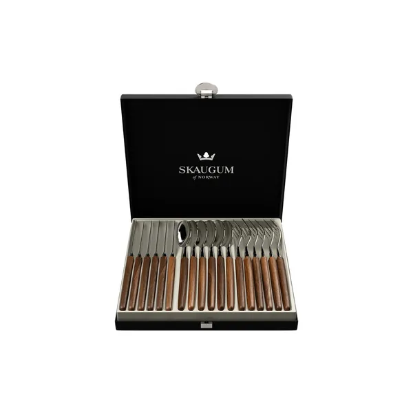 Gavesett 18 deler, teak