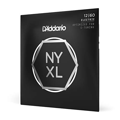 D'Addario Guitar Strings - NYXL Electric Guitar Strings - NYXL1260 - Unrivaled Strength, Tuning Stability, Enhanced Mid-Range - For 6 String Guitars - 12-60 Extra Heavy - 1-Pack - Extra Heavy, 12-60 - Guitar Strings