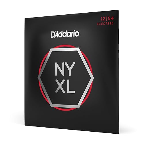 D'Addario Guitar Strings - NYXL Electric Guitar Strings - NYXL1254 - Unrivaled Strength, Tuning Stability, Enhanced Mid-Range - For 6 String Guitars - 12-54 Heavy - 1-Pack - Heavy, 12-54 - Guitar Strings