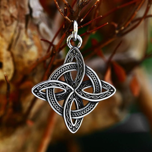 Vintage Celtic Knot Stainless Steel Pendant - A / Pendant Only