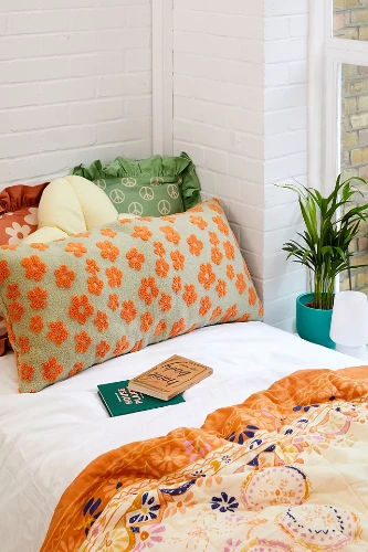 Floral Sherpa Body Pillow