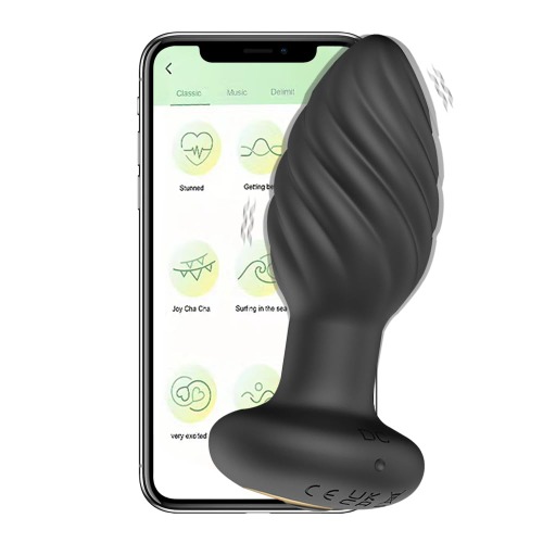 Vibrating anal plug with app