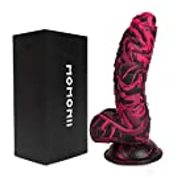 Realistic Dildo Neat and Unique, 7.16 inch Colorful Dildo with Strong Suction Cup for Hands-Free Play Adult Sex Toys for Women Men and Couples