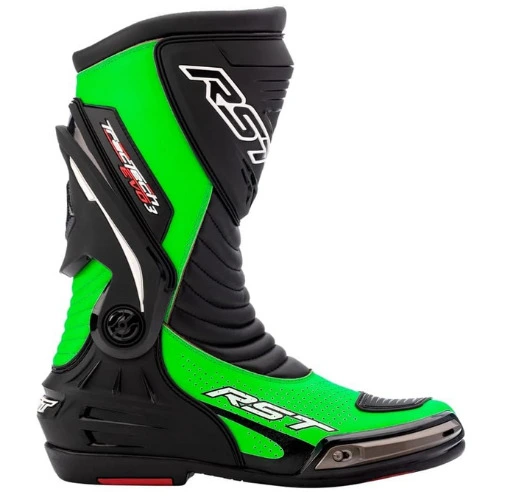 RST TRACTECH EVO III SPORT CE MENS BOOTS 2101 Motorcycle Motorbike Adult Sports Quad ATV On-Road Track Racing Touring Armour Boots - 8 UK - Neon Green Black