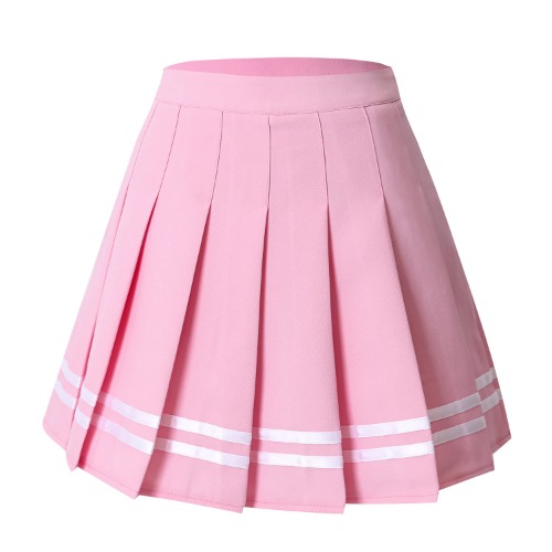 Short High Waist Pleated School Skirt