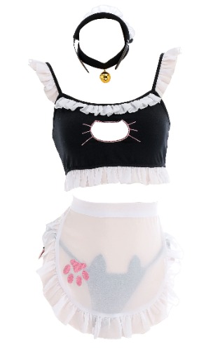 Cat Girl Maid Style Lingerie Cosplay Costume Outfit