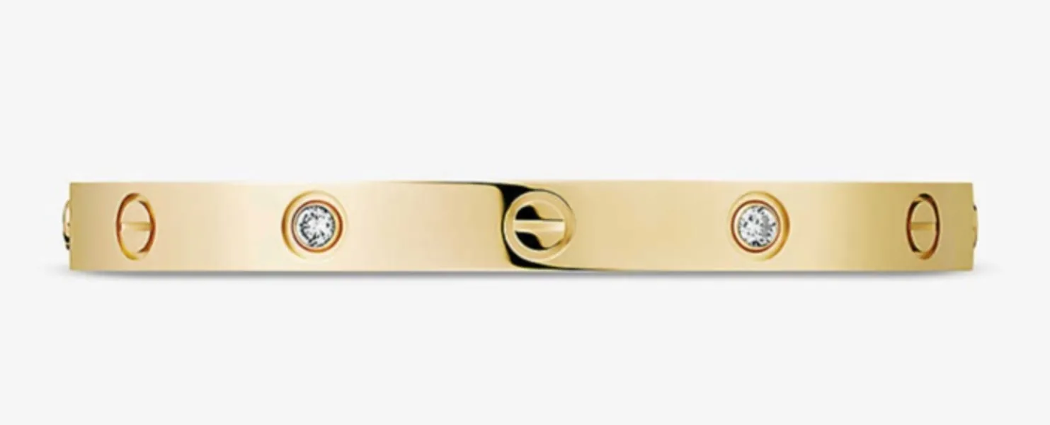 CARTIER LOVE 18ct yellow-gold and 4 diamond bracelet