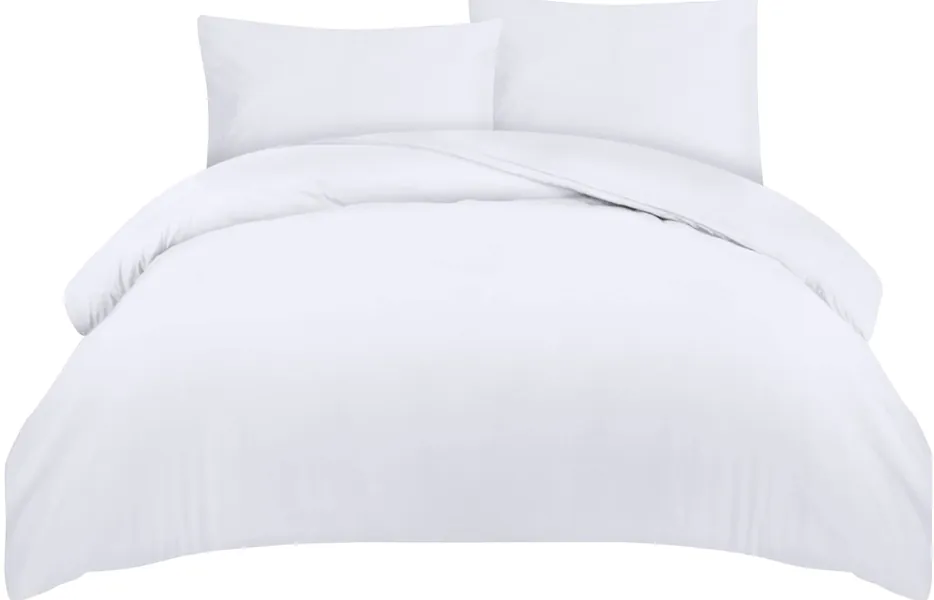 Utopia Bedding King Size Duvet Cover - Soft Microfibre Duvet Cover Set with Pillow cases - Bedding Quilt Cover Set (White)