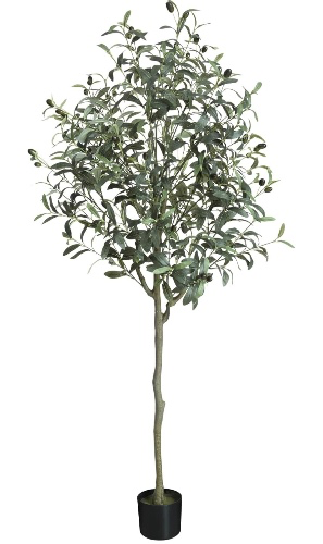 SEELINNS Artificial Olive Tree 5FT Fake Olive Silk Tree Large Faux Plants Indoor Tall Olive Branch and Fruits with Potted for Home Office Living Room Decor
