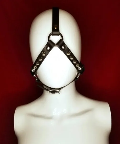 Leather Studded Face Harness | Etsy