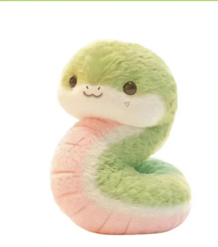 JJJDG Snake Plush Toy Stuffed Animal Doll Cute Little Snake Rag Doll 25 Cm Soft Cuddly Zodiac Snake Theme Gift for Kids Adults Birthday