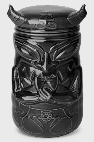 Tiki Demon Jar - One Size / Black / 100% Ceramic