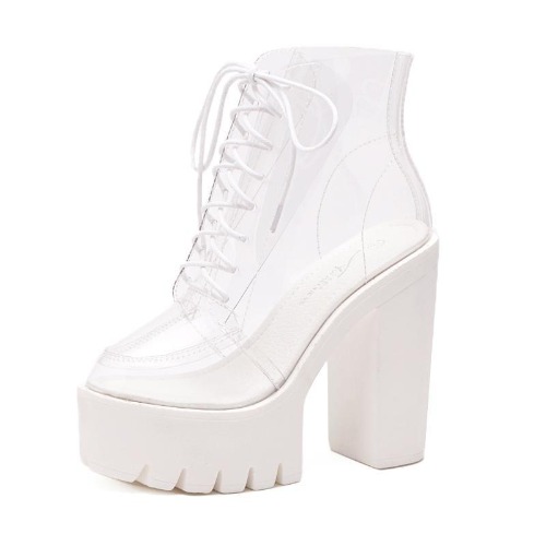 Transparent Baby Doll Booties - 7.5