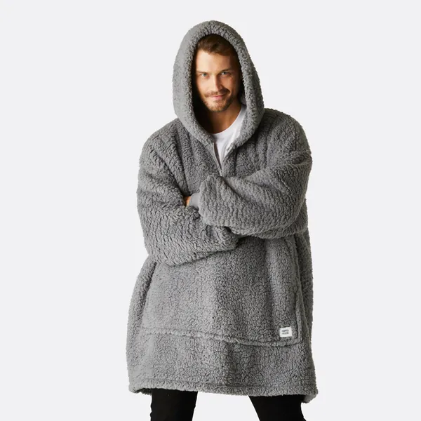 Grey Sherpa HappyHoodie | One Size