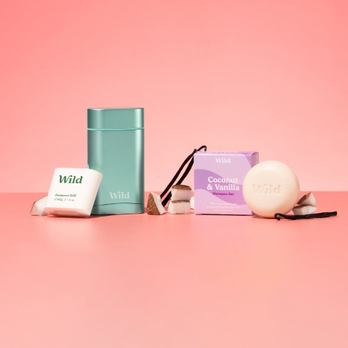 Coconut & Vanilla Shampoo Bar + Aqua Case + Fresh Cotton & Sea Salt Refill