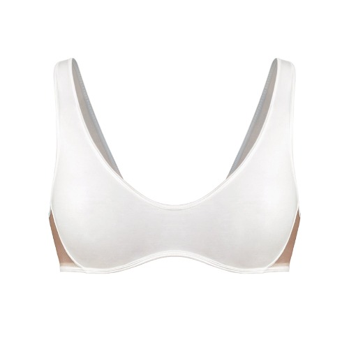 Core Scoop Neck Bralette Crystal - XS / Crystal