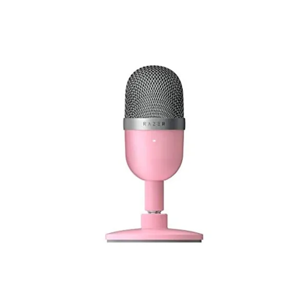 
                            Razer Seiren Mini USB Streaming Microphone: Precise Supercardioid Pickup Pattern - Professional Recording Quality - Ultra-Compact Build - Heavy-Duty Tilting Stand - Shock Resistant - Quartz Pink
                        