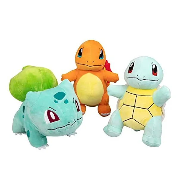 
                            Pokémon Plush Starter 3 Pack - Charmander, Squirtle & Bulbasaur 8" Generation One Stuffed Animals
                        