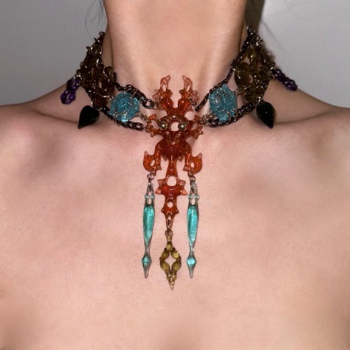 * 886 * Brown Hare bone necklace | Default Title