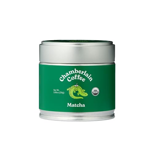 Chamberlain Coffee Original Matcha Powder - Ceremonial Grade Matcha Green Tea - Sourced from Shizuoka, Japan - Vegan, Gluten-Free, Organic Matcha Powder - 1.06 oz - Original