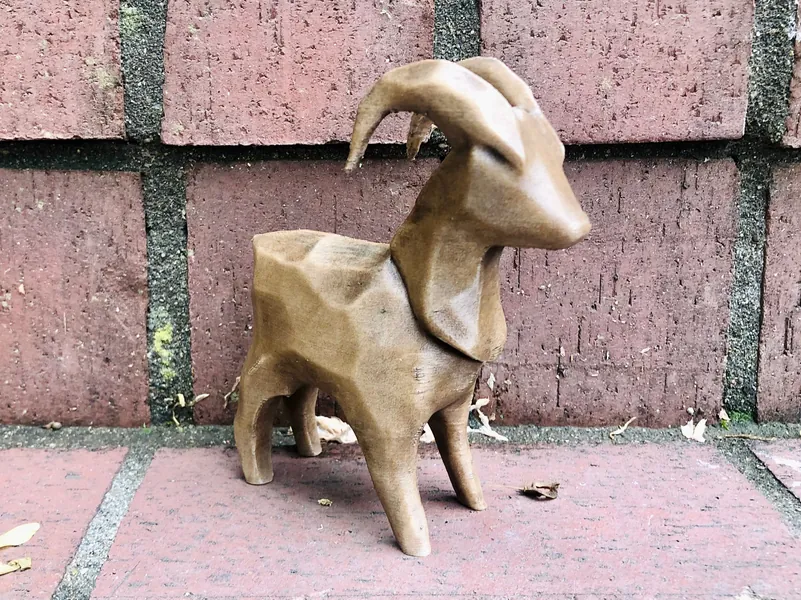 3D Printed Hand-Painted Goat of Warding Statue Figure Inspired by Resident Evil Village