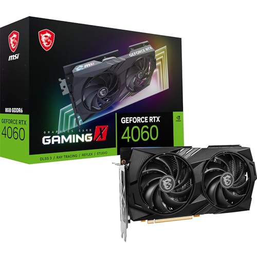 MSI GeForce RTX 4060 Gaming X 8G Grafikkarte - NVIDIA RTX 4060, 8 GB GDDR6 Speicher, 17 Gbps, PCIe 4.0, Twin Frozr 9, RGB, DLSS3 - GeForce RTX 4060 GAMING X 8G - Single