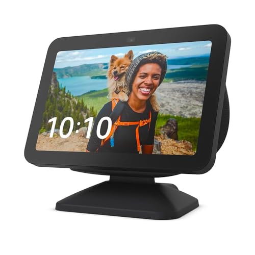 Echo Show 8 (3rd generation (2023 release)), Charcoal + Adjustable Stand, Charcoal - Charcoal - With Adjustable Stand