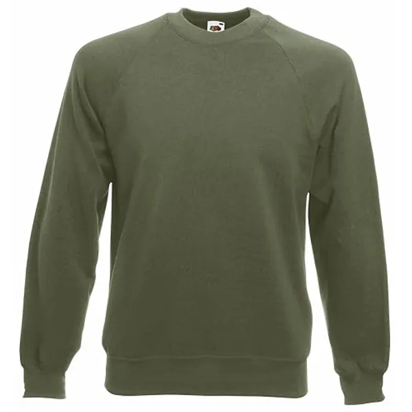 Fruit of the Loom Herren, Sweatshirt, Raglan Sweatshirt M,Classic Olive