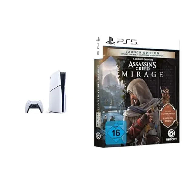 Playstation®5 (Modellgruppe – Slim) + Assassin's Creed Mirage Launch Edition 5