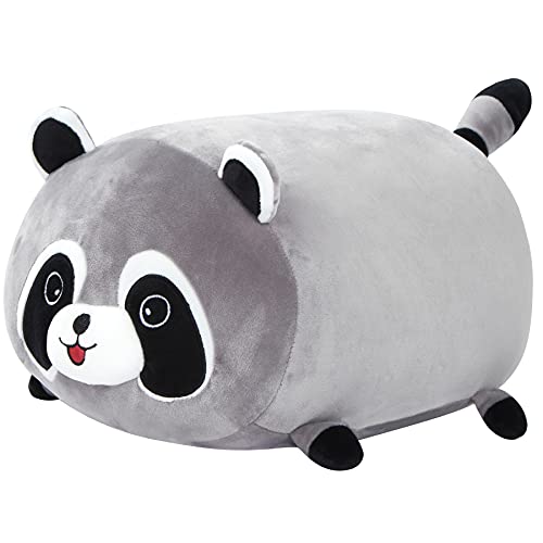 CozyWorld 20'' Raccoon Plush Pillow Raccoon Stuffed Animals Cute Plush Toys Special Day for Kids Birthday Gifts for Boys and Girls, Gray - 20inch