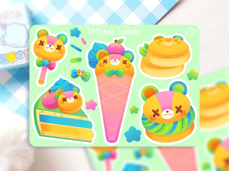 Stitches Stickers · Animal Crossing Stickers · Cute Stickers · Vinyl Sticker Sheet