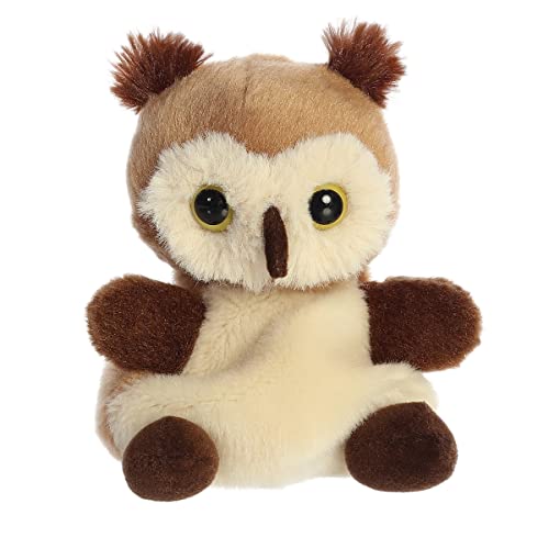 Aurora® Adorable Palm Pals™ Barnie Owl™ Stuffed Animal - Pocket-Sized Fun - On-The-Go Play - Brown 5 Inches