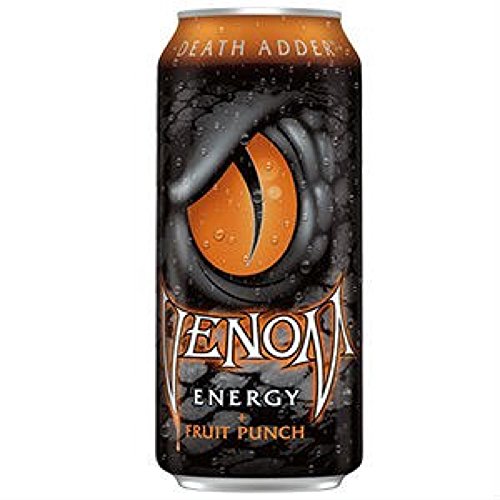 Venom Energy Death Adder Fruit Punch 16oz (Pack of 16)