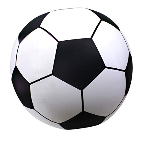 GoFloats Giant Inflatable Soccer Ball - Made From Premium Raft Grade Vinyl, Black & White 2.5 ft